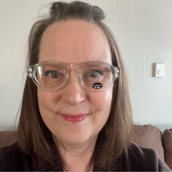 black arms clear frames no tint Sunglasses with Retro frame UV 400 - Picture 1 of 2